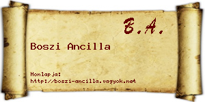 Boszi Ancilla névjegykártya